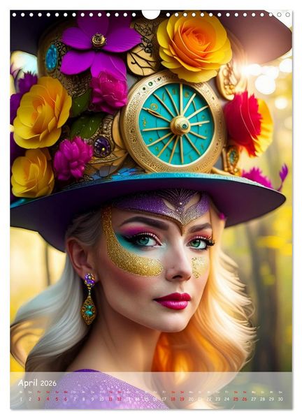 Produktbild: H&uuml;te - fantasievoll und verr&uuml;ckt (Wandkalender 2026 DIN A3 hoch), CALVENDO Monatskalender