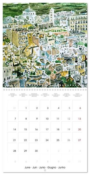Produktbild: Greek island of Santorini (Wall Calendar 2027 12 &times; 12 Inch) CALVENDO 12 Month Wall Calendar