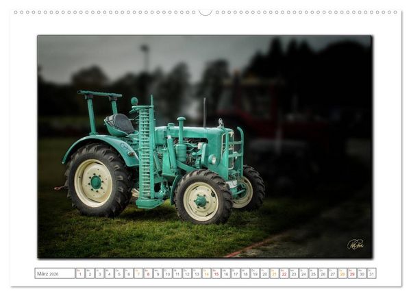 Produktbild: Oldtimer - Trecker Liebe (hochwertiger Premium Wandkalender 2026 DIN A2 quer), Kunstdruck in Hochglanz