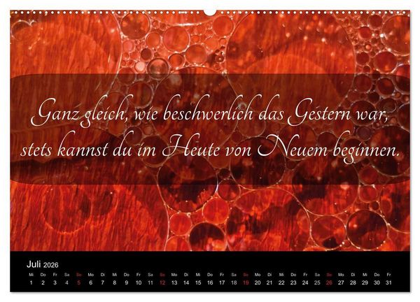 Produktbild: Mit Spr&uuml;chen und Weisheiten durch&acute;s Jahr (hochwertiger Premium Wandkalender 2026 DIN A2 quer), Kunstdruck in Hochglanz