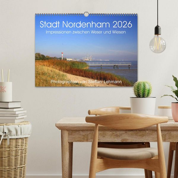 Produktbild: Stadt Nordenham 2026. Impressionen zwischen Weser und Wiesen (Wandkalender 2026 DIN A3 quer), CALVENDO Monatskalender