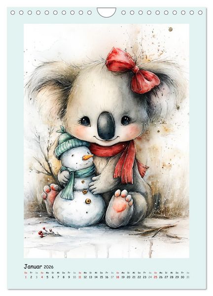 Produktbild: Koala-Abenteuer. Bezaubernde Aquarell-Momente (Wandkalender 2026 DIN A4 hoch), CALVENDO Monatskalender