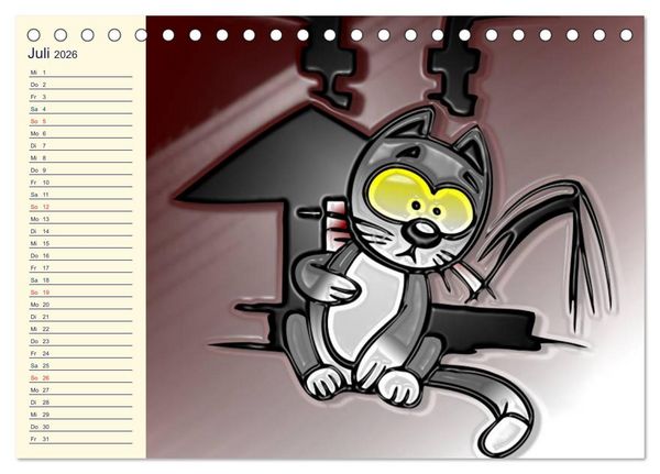 Produktbild: Alles f&uuml;r die Katz! Lustiger Katzen-Planer (Tischkalender 2026 DIN A5 quer), CALVENDO Monatskalender