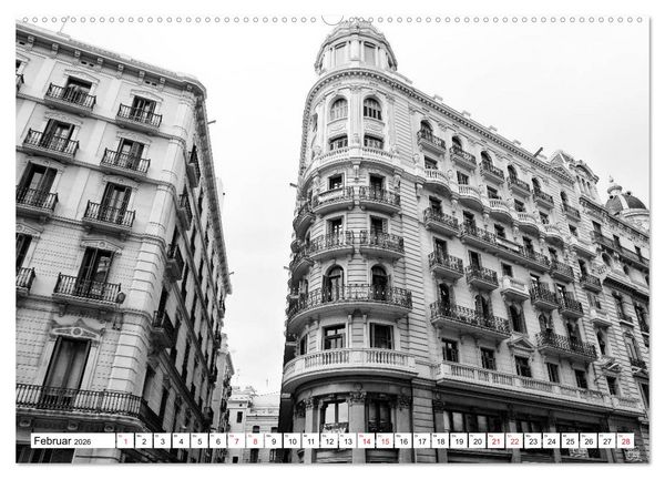 Produktbild: Barcelona Schwarz / Wei&szlig; Impressionen (hochwertiger Premium Wandkalender 2026 DIN A2 quer), Kunstdruck in Hochglanz