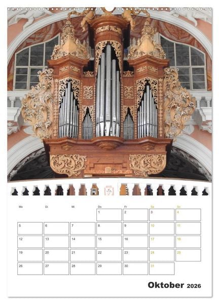 Produktbild: Orgeln zum Verlieben! (hochwertiger Premium Wandkalender 2026 DIN A2 hoch), Kunstdruck in Hochglanz