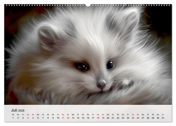 Produktbild: Zauberhafte Fluffies (Wandkalender 2026 DIN A2 quer), CALVENDO Monatskalender