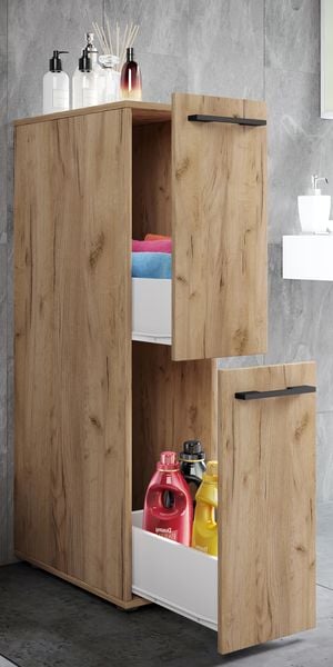 Produktbild: Holz Badm&ouml;bel Nischenschrank Schublade Sadilo L