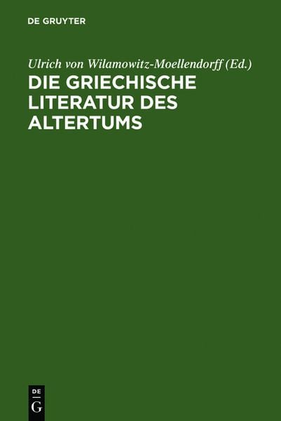 Produktbild: Die griechische Literatur des Altertums