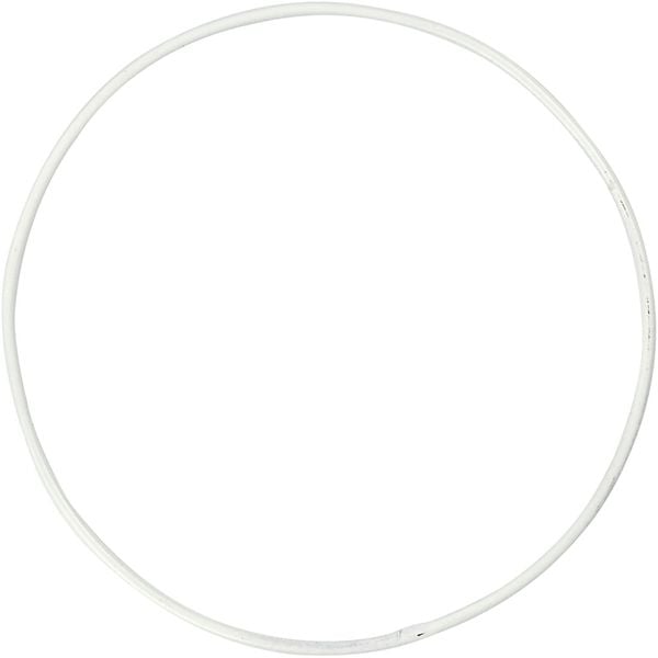 Produktbild: Creativ Company Ring aus Metalldraht, D 10 cm, Dicke 2 mm, Wei&szlig;, 10 Stk