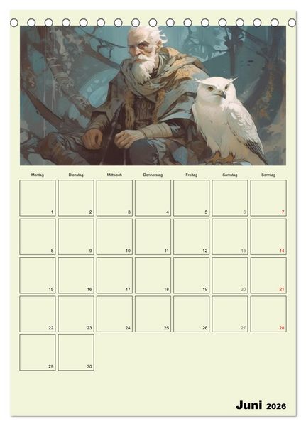 Produktbild: Im Zauberwald. Mystische Fabelwesen (Tischkalender 2026 DIN A5 hoch), CALVENDO Monatskalender