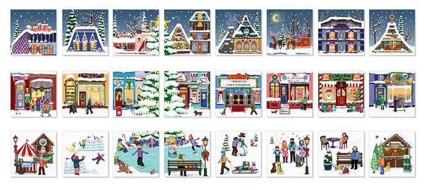 Produktbild: Puzzle Adventskalender - Christmas Town Fair
