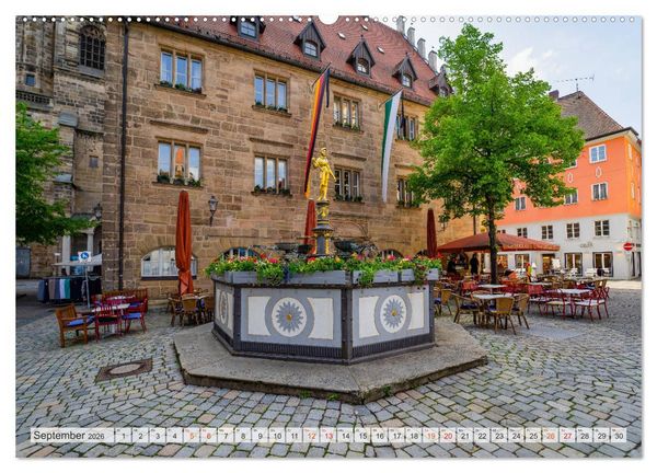 Produktbild: Ansbach Impressionen (Wandkalender 2026 DIN A2 quer), CALVENDO Monatskalender