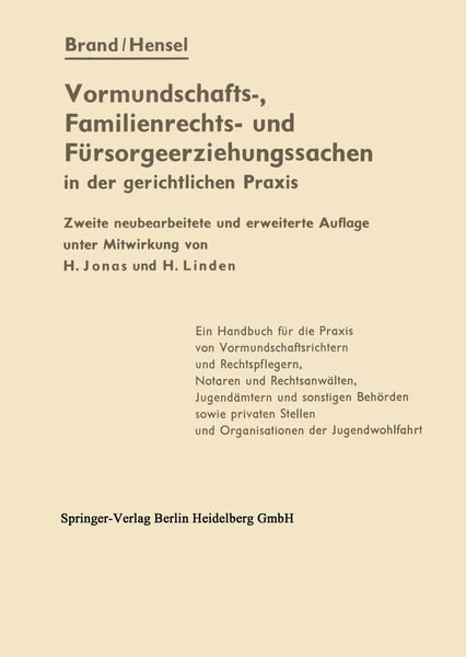 Produktbild: Die Vormundschafts-, Familienrechts- und F&uuml;rsorgeerziehungssachen in der gerichtlichen Praxis