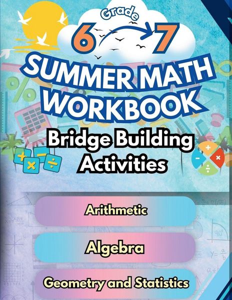 Produktbild: Summer Math Workbook | 6-7 Grade Bridge Building Activities