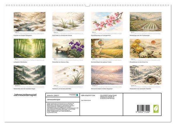 Produktbild: Jahreszeitenspiel (hochwertiger Premium Wandkalender 2027 DIN A2 quer), Kunstdruck in Hochglanz