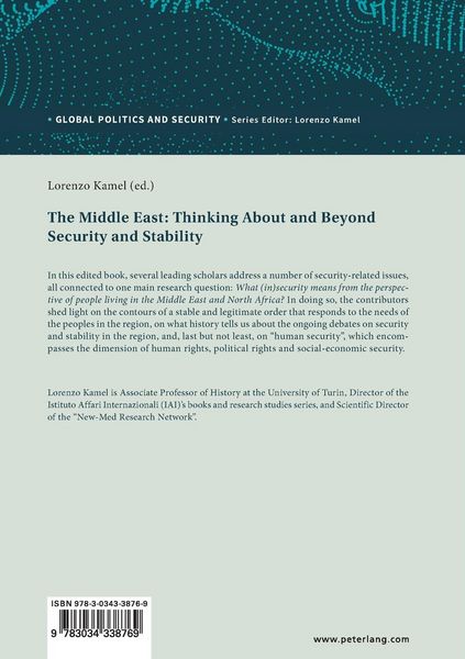 Produktbild: The Middle East: Thinking About and Beyond Security and Stability