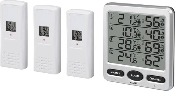 Produktbild: Renkforce Funk-Thermo-/Hygrometer Silber TF0073