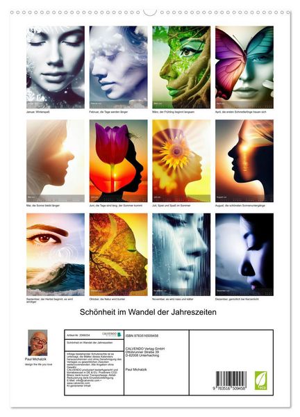 Produktbild: Sch&ouml;nheit im Wandel der Jahreszeiten (hochwertiger Premium Wandkalender 2026 DIN A2 hoch), Kunstdruck in Hochglanz