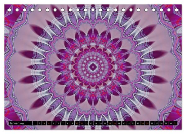 Produktbild: Energie - Mandalas, Spiritualit&auml;t durch die Farbe Lila (Tischkalender 2026 DIN A5 quer), CALVENDO Monatskalender