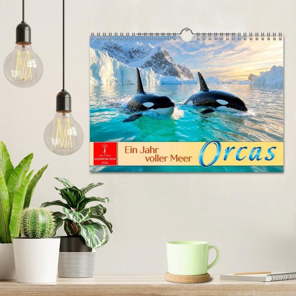 Produktbild: Orcas - ein Jahr voller Meer (Wandkalender 2026 DIN A4 quer), CALVENDO Monatskalender