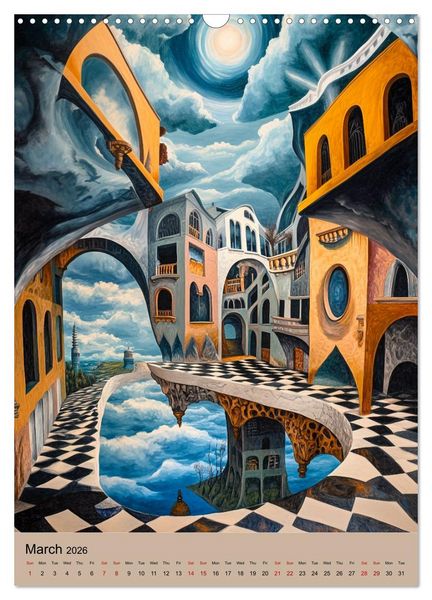 Produktbild: Dali meets Technology (Wall Calendar 2026 DIN A3 portrait), CALVENDO 12 Month Wall Calendar