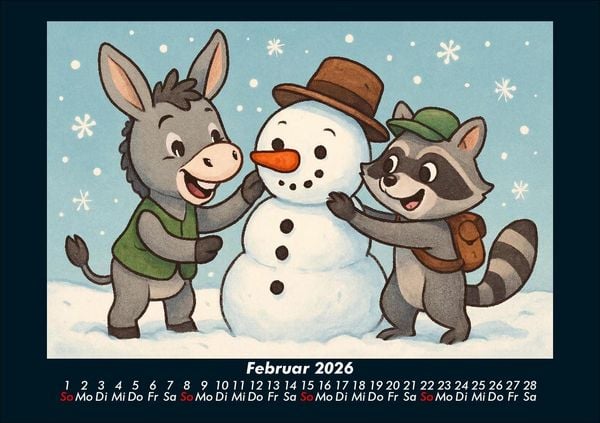 Produktbild: Huf & Rocco Abenteuer durchs Jahr 2026 Fotokalender DIN A5