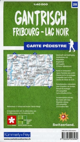 Produktbild: K&uuml;mmerly+Frey Wanderkarte 28 Gantrisch 1:40.000