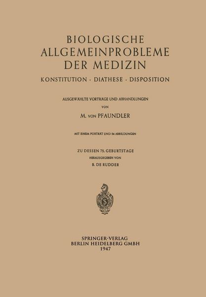 Produktbild: Biologische Allgemeinprobleme der Medizin