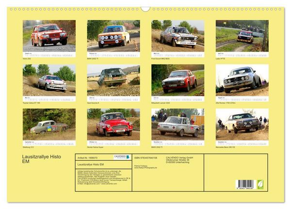 Produktbild: Lausitzrallye Histo EM (Wandkalender 2026 DIN A2 quer), CALVENDO Monatskalender