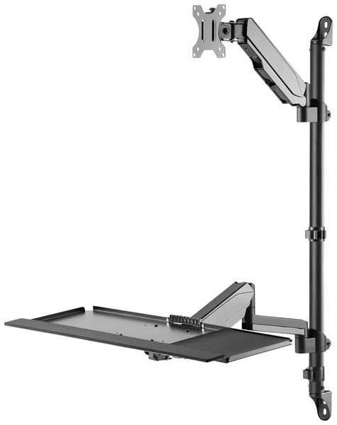 Produktbild: SpeaKa Professional Monitor-Wandhalterung SP-MM-710 1 Display(s) 33,0cm (13\") - 68,6cm (27\") Schwarz Drehbar, H&ouml;henverstellbar