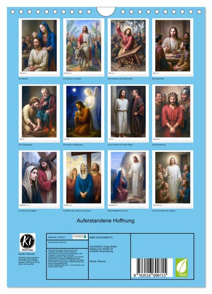 Produktbild: Auferstandene Hoffnung (Wandkalender 2026 DIN A4 hoch), CALVENDO Monatskalender