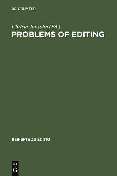 Produktbild: Problems of Editing