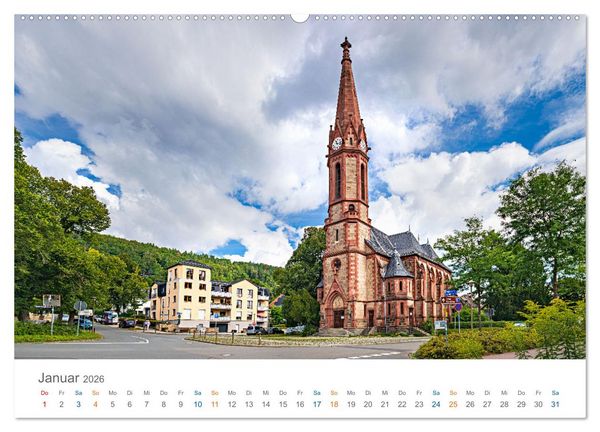 Produktbild: Rudolstadt - im Tal der Saale (hochwertiger Premium Wandkalender 2026 DIN A2 quer), Kunstdruck in Hochglanz