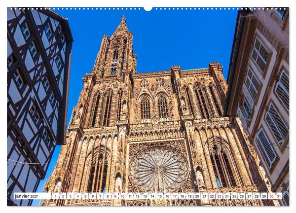 Produktbild: Les cath&eacute;drales fran&ccedil;aises &ndash; Des chefs-d'&oelig;uvre de l&rsquo;architecture gothique (Calendrier mural haut de gamme 2027 DIN A2 vertical), CALVENDO calendrier mensuel