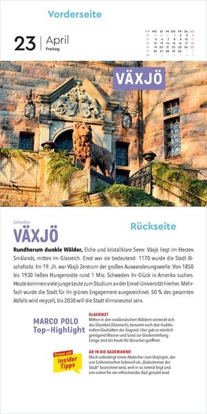 Produktbild: KUNTH Abrei&szlig;kalender MARCO POLO: Mit 365 Insidertipps durch Europa 2027