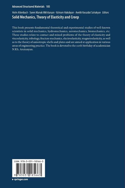Produktbild: Solid Mechanics, Theory of Elasticity and Creep