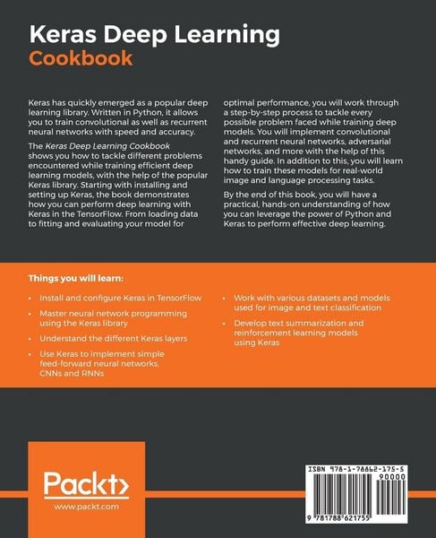 Produktbild: Keras Deep Learning Cookbook
