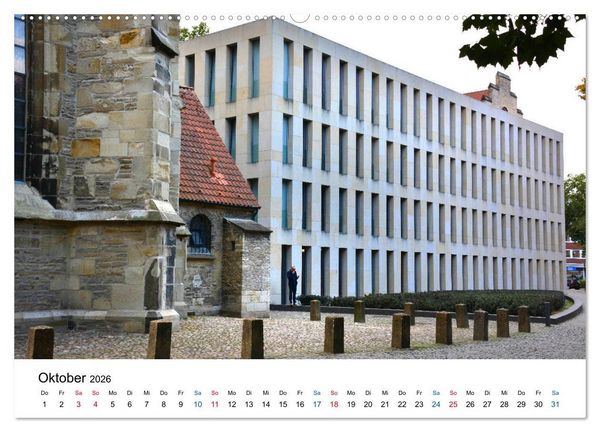 Produktbild: M&uuml;nster - die liebenswerte Fahrradstadt (hochwertiger Premium Wandkalender 2026 DIN A2 quer), Kunstdruck in Hochglanz