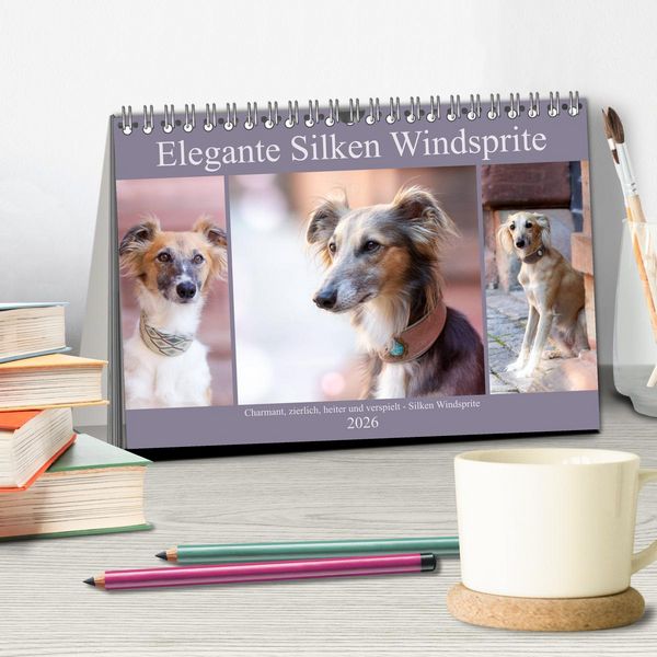 Produktbild: Elegante Silken Windsprite (Tischkalender 2026 DIN A5 quer), CALVENDO Monatskalender