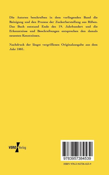 Produktbild: Kurzgefa&szlig;te Chemie der R&uuml;bensaft-Reinigung