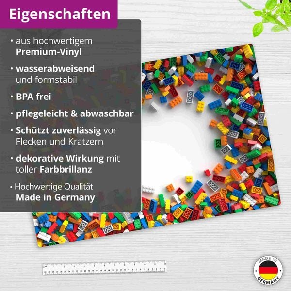 Produktbild: Cover-your-desk Schreibtischunterlage f&uuml;r Kinder und Erwachsene Klemmbausteine, aus hochwertigem Vinyl , 60 x 40 cm