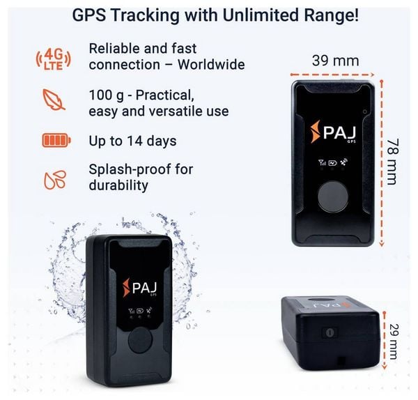 Produktbild: PAJ GPS EASY FINDER 4G GPS Tracker Personentracker, Multifunktionstracker, Gep&auml;ckst&uuml;cktracker Schwarz 1 St.
