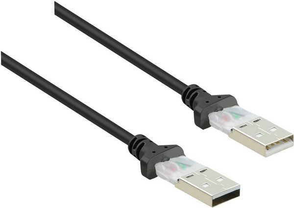 Produktbild: Renkforce USB-Kabel USB 2.0 USB-A Stecker, USB-A Stecker 3.00 m Schwarz vergoldete Steckkontakte RF-4463046