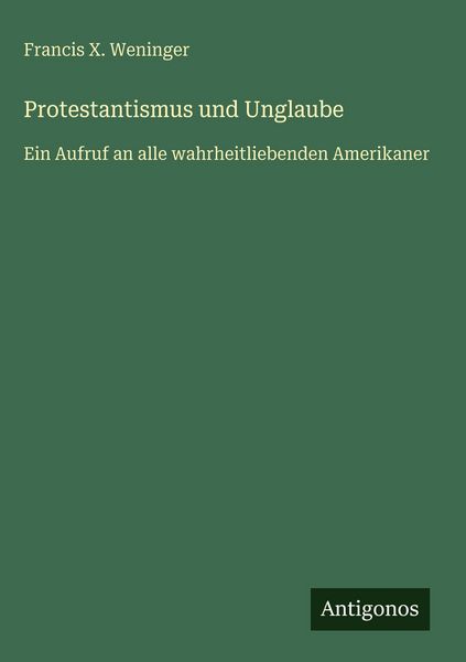 Produktbild: Protestantismus und Unglaube