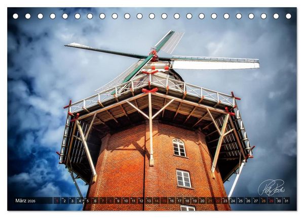 Produktbild: Friesland - Die Friesische M&uuml;hlenstra&szlig;e (Tischkalender 2026 DIN A5 quer), CALVENDO Monatskalender
