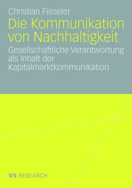 Produktbild: Die Kommunikation von Nachhaltigkeit