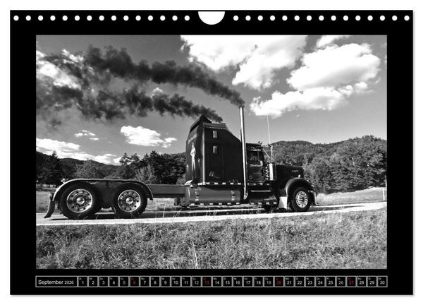 Produktbild: Kenworth W900A EXTHD - in schwarzwei&szlig; (Wandkalender 2026 DIN A4 quer), CALVENDO Monatskalender