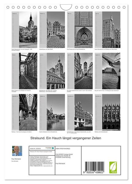 Produktbild: Stralsund. Ein Hauch l&auml;ngst vergangener Zeiten (Wandkalender 2026 DIN A4 hoch), CALVENDO Monatskalender