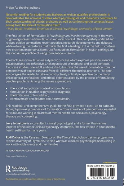 Produktbild: Formulation in Psychology and Psychotherapy