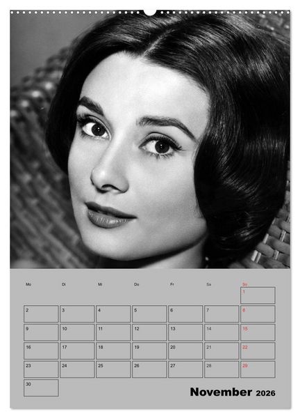 Produktbild: Hollywood-Diva. Audrey Hepburn (hochwertiger Premium Wandkalender 2026 DIN A2 hoch), Kunstdruck in Hochglanz